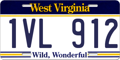 WV license plate 1VL912
