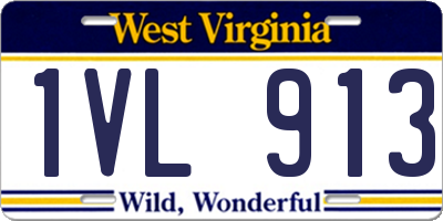 WV license plate 1VL913
