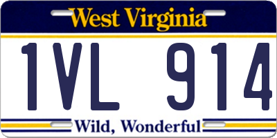 WV license plate 1VL914