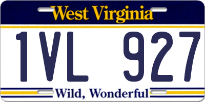 WV license plate 1VL927