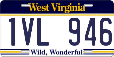 WV license plate 1VL946
