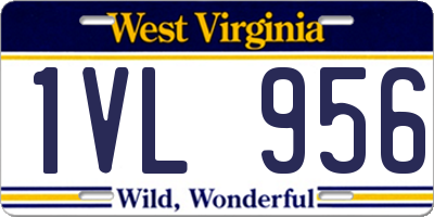 WV license plate 1VL956