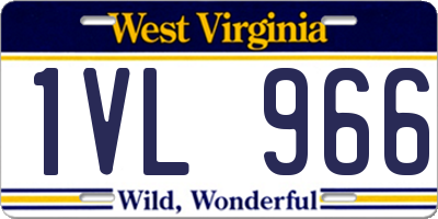 WV license plate 1VL966