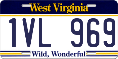 WV license plate 1VL969