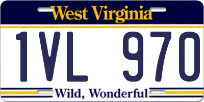 WV license plate 1VL970