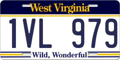 WV license plate 1VL979