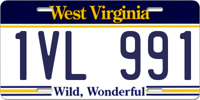 WV license plate 1VL991