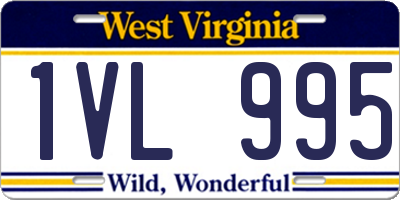 WV license plate 1VL995
