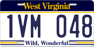 WV license plate 1VM048