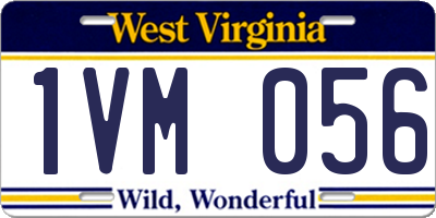 WV license plate 1VM056