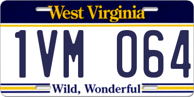 WV license plate 1VM064