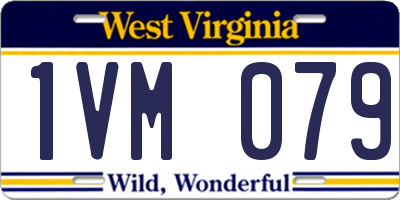 WV license plate 1VM079