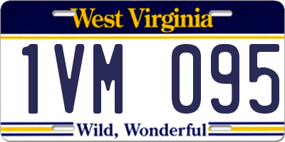 WV license plate 1VM095