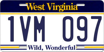 WV license plate 1VM097