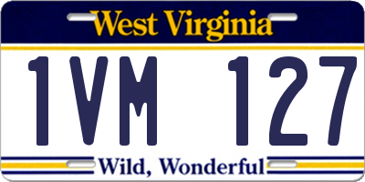WV license plate 1VM127