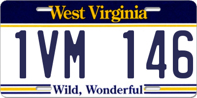 WV license plate 1VM146