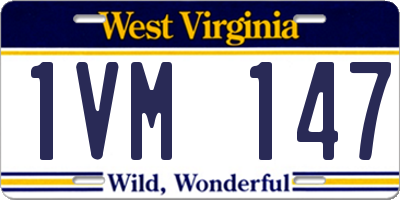 WV license plate 1VM147