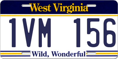 WV license plate 1VM156