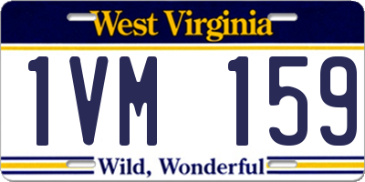 WV license plate 1VM159