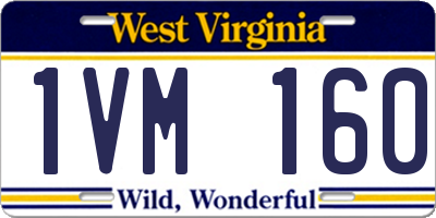 WV license plate 1VM160