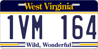 WV license plate 1VM164