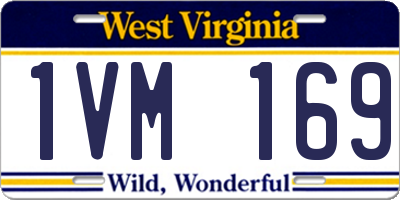 WV license plate 1VM169