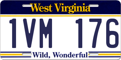 WV license plate 1VM176