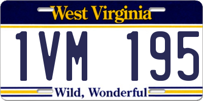 WV license plate 1VM195