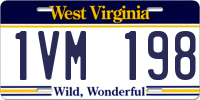 WV license plate 1VM198
