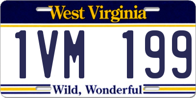 WV license plate 1VM199