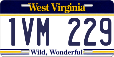 WV license plate 1VM229