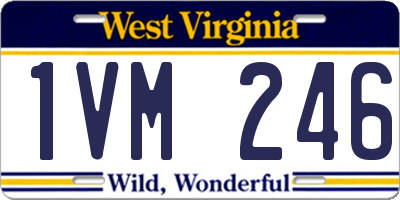 WV license plate 1VM246