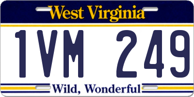WV license plate 1VM249