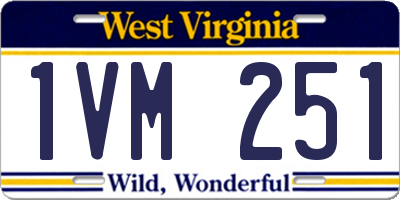 WV license plate 1VM251