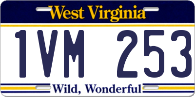 WV license plate 1VM253