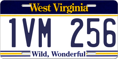 WV license plate 1VM256