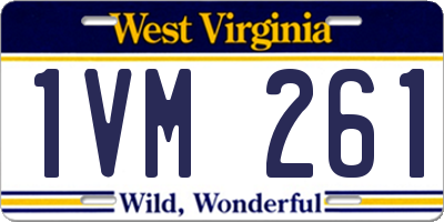 WV license plate 1VM261