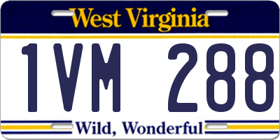 WV license plate 1VM288