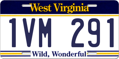 WV license plate 1VM291
