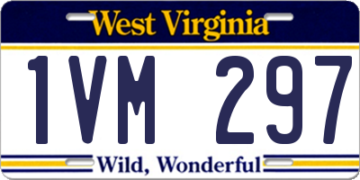 WV license plate 1VM297