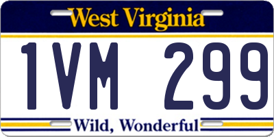 WV license plate 1VM299