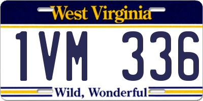 WV license plate 1VM336