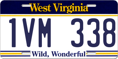 WV license plate 1VM338