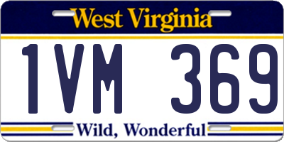 WV license plate 1VM369