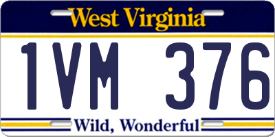WV license plate 1VM376
