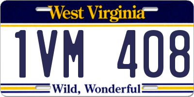 WV license plate 1VM408