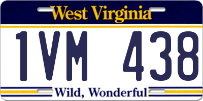 WV license plate 1VM438