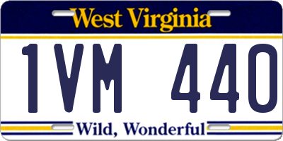 WV license plate 1VM440
