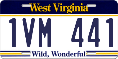 WV license plate 1VM441