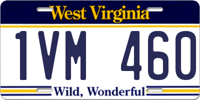 WV license plate 1VM460